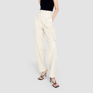 SUNDARBAY Nude Vegan Leather Pocket Pants